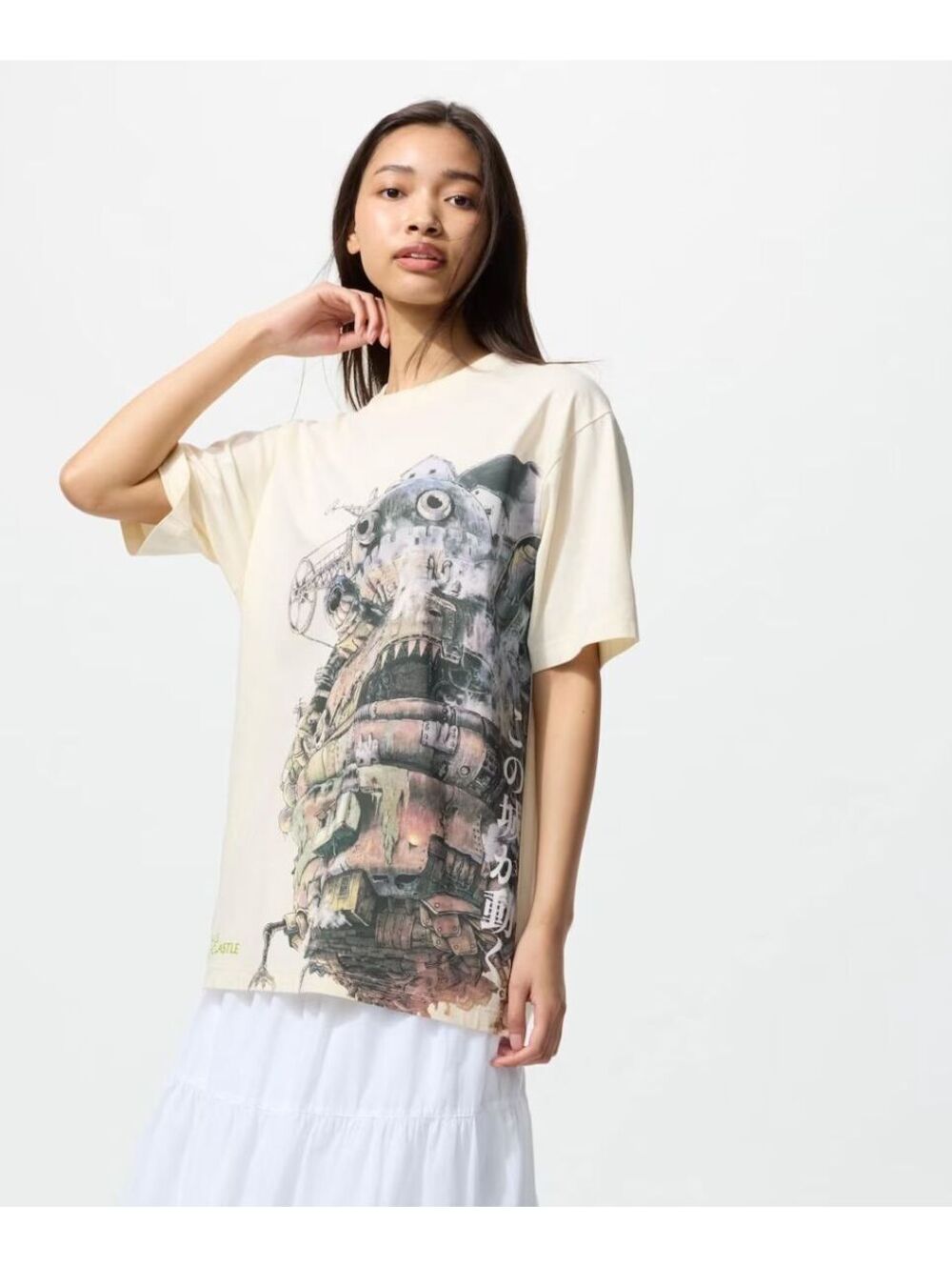 Uniqlo UT Studio Ghibli Howl's Moving Castle T-Shirt Anime Manga, in Cream, XS